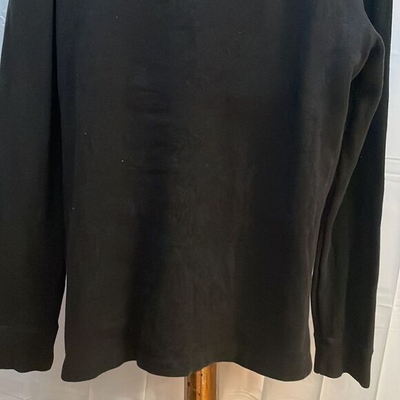 Large Ralph Lauren Blue Label black long sleeve 1/4 zip pullover sweater - Picture 11 of 16